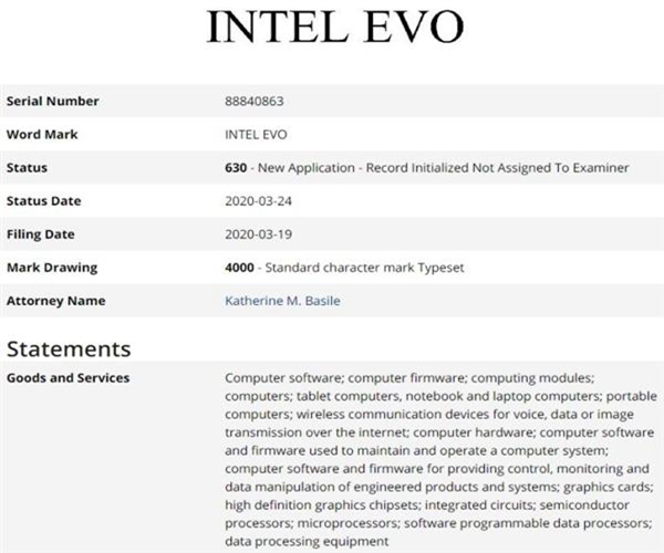 也許為了保護(hù)？疑似顯卡品牌名，Intel注冊EVO商標(biāo)