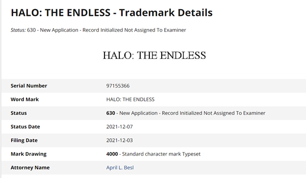 《光環(huán)：無(wú)限》將出新DLC？微軟“光環(huán)：無(wú)盡”商標(biāo)申請(qǐng)中