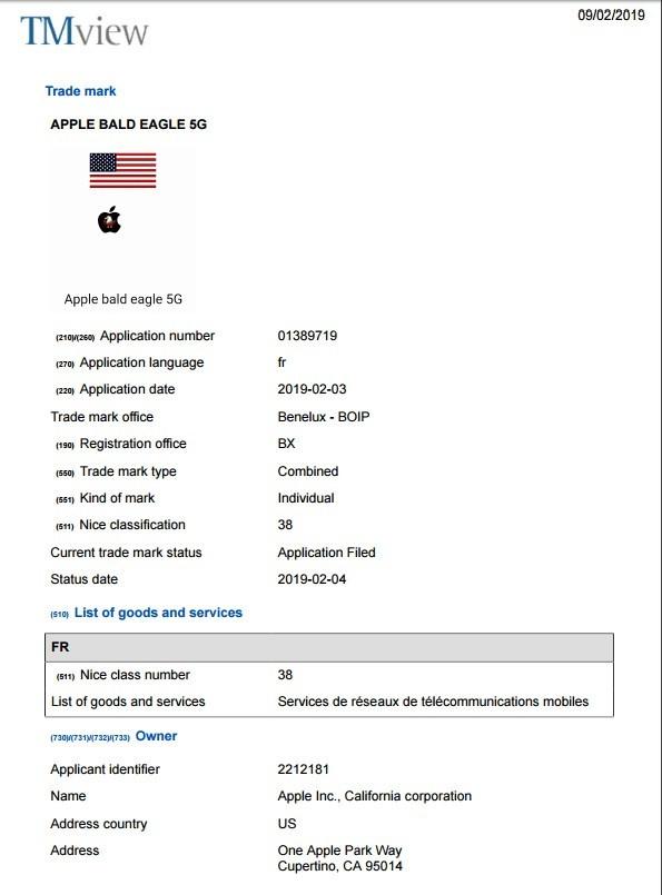 申請Apple Bald Eagle 5G商標，蘋果已經為5G時代做好準備？