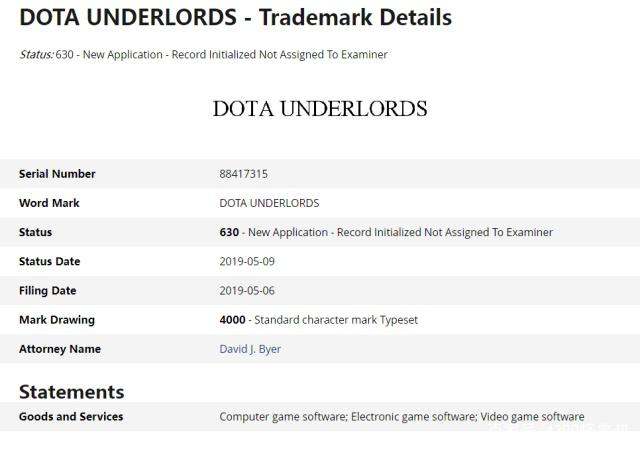 V社宣布將親自開發(fā)自走棋，新商標(biāo)“DOTA UNDERLORDS”已申請注冊