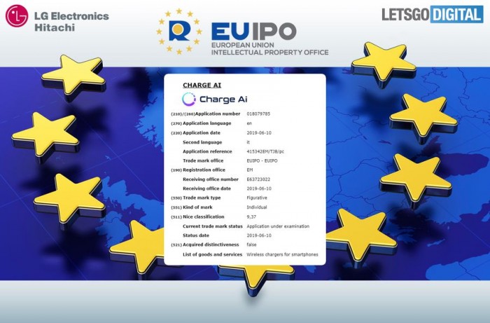  LG推新智能手機AI適配器“Charge AI”，該商標已在歐洲獲批