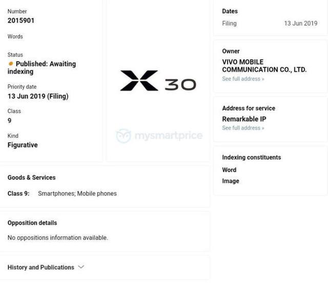 vivo新機(jī)預(yù)告！“X30”將搭載驍龍710，與“Y19”已提交商標(biāo)申請(qǐng)