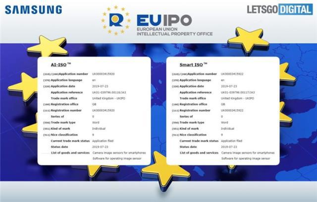 三星推新Galaxy Note10系列，“AI-ISO”“Smart ISO”注冊(cè)商標(biāo)將應(yīng)用于拍攝